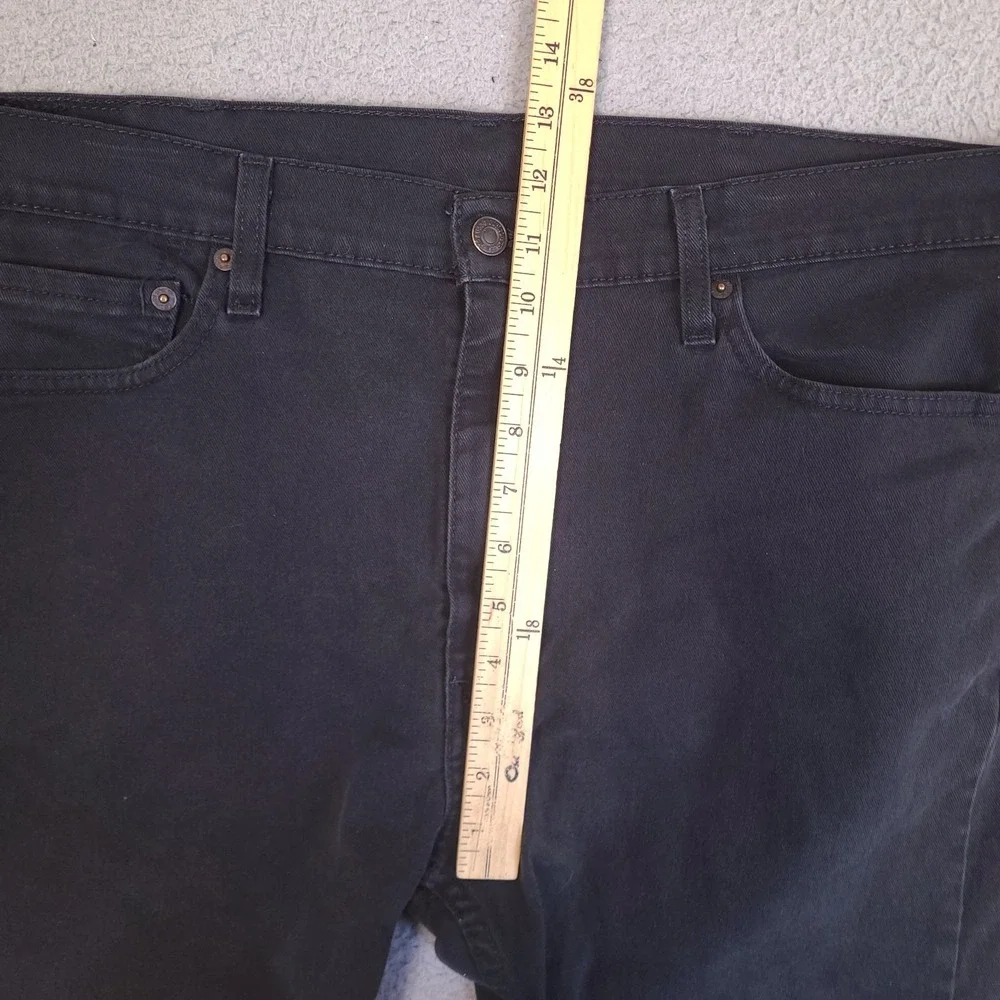 Levis Strauss Jeans Men 38x28.5 Black 510 Slim Straight Dark Wash American Denim